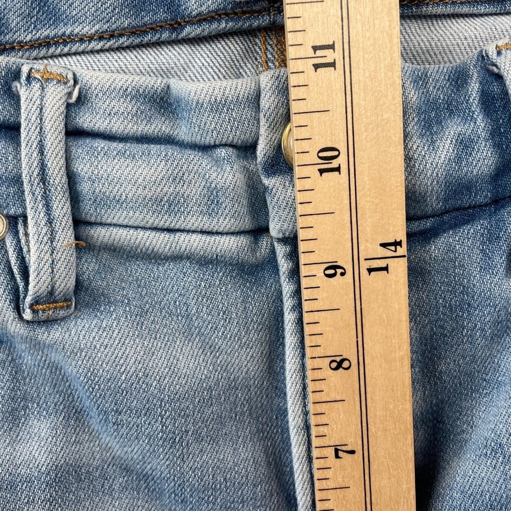 Good American Jeans Womens 8/29 Blue Good Legs Clean Hem Distressed Skinny Denim - Picture 4 of 9